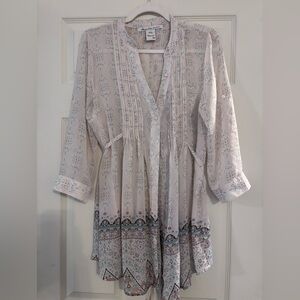 American Rag Pink and Blue Patterned Blouse